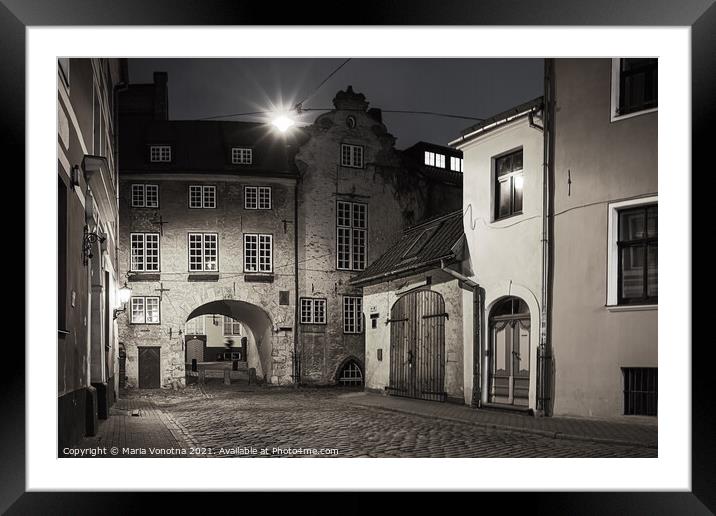  Swedish Gate in Riga Framed Mounted Print by Maria Vonotna