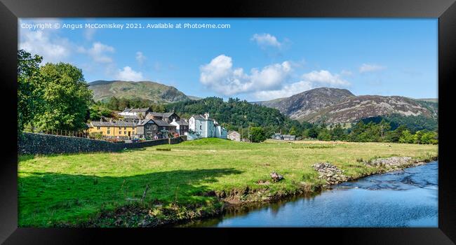 Goldrill Beck and Patterdale Village Framed Print by Angus McComiskey