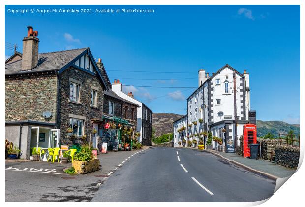 Main street in Patterdale Village Print by Angus McComiskey