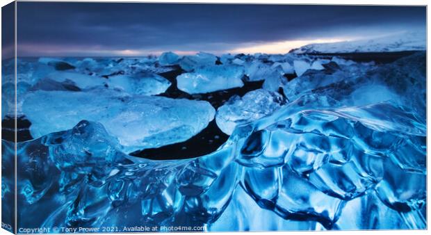 Glacier Blue Canvas Print by Tony Prower