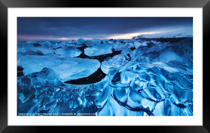 Glacier Blue Framed Mounted Print by Tony Prower
