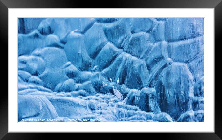 Abstract Ice Framed Mounted Print by Tony Prower