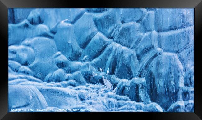 Abstract Ice Framed Print by Tony Prower