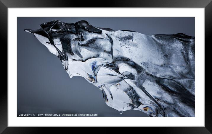 Spearhead ice Framed Mounted Print by Tony Prower