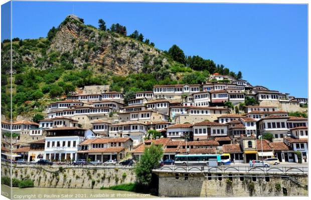 The albanian ancient city of Berat. UNESCO  Canvas Print by Paulina Sator