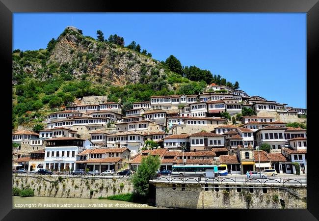 The albanian ancient city of Berat. UNESCO  Framed Print by Paulina Sator