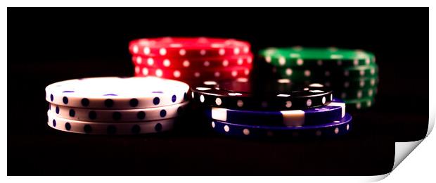 Poker Chips. Print by Angela Aird