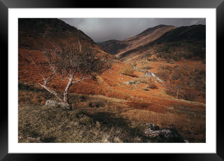 Going up the Watkin Path Framed Mounted Print by Clive Ashton