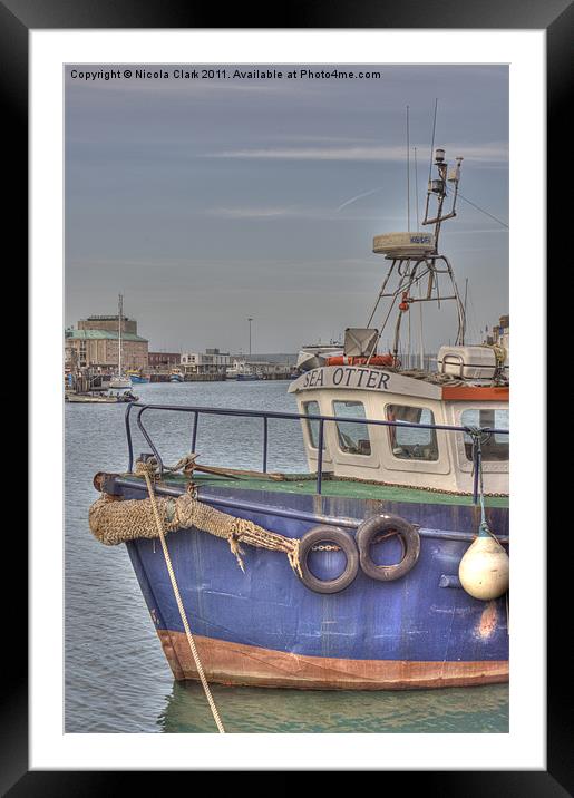 Fishing Boat Framed Mounted Print by Nicola Clark