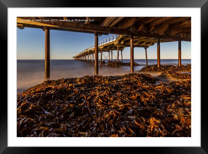 Under Saltburn Pier Framed Mounted Print by keith sayer
