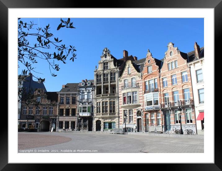 Historic Main Square, Dendermonde, Belgium Framed Mounted Print by Imladris 