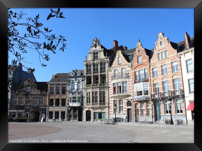 Historic Main Square, Dendermonde, Belgium Framed Print by Imladris 