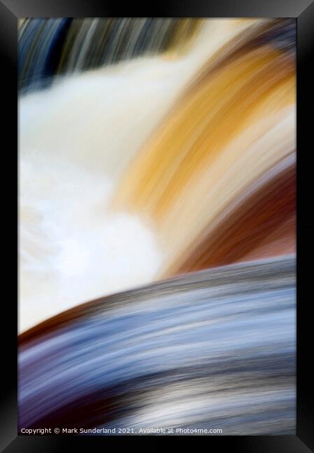 Lower Aysgarth Falls in Wensleydale Framed Print by Mark Sunderland