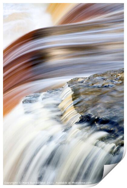Lower Aysgarth Falls in Wensleydale Print by Mark Sunderland