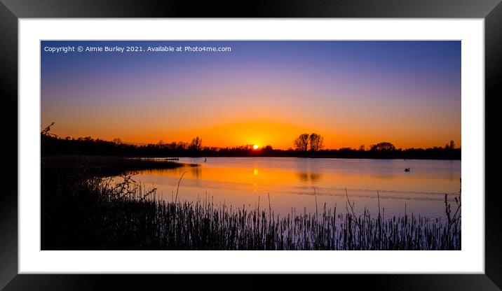 Panoramic sunset Framed Mounted Print by Aimie Burley