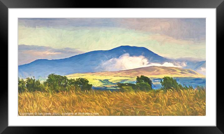 The Northern Fells An Impressionist View Framed Mounted Print by Ian Lewis