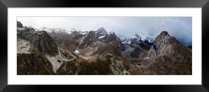 Aiguille de la Vanoise Courchevel Alps France Framed Mounted Print by Sonny Ryse