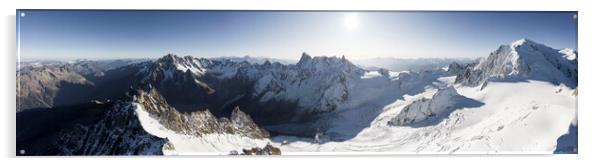 Aiguille du Grépon aiguille du midi french alps Acrylic by Sonny Ryse
