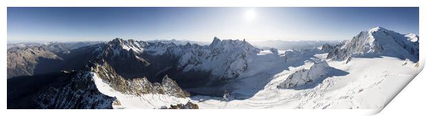 Aiguille du Grépon aiguille du midi french alps Print by Sonny Ryse