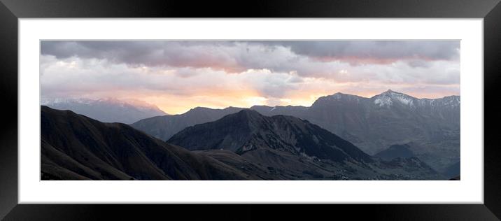 Albiez-Montrond French Alps Sunset Framed Mounted Print by Sonny Ryse