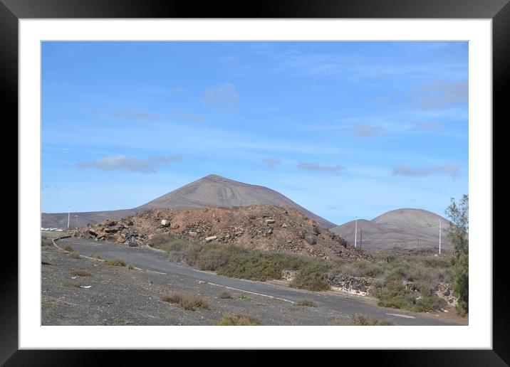Lanzarote Volcano Framed Mounted Print by John Bridge