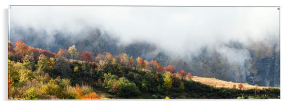 Albiez-Montrond Rhone Alps mountains France autumn Acrylic by Sonny Ryse