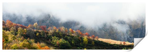 Albiez-Montrond Rhone Alps mountains France autumn Print by Sonny Ryse