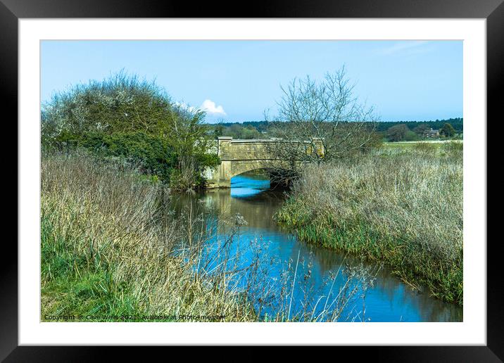 Bridge over the river Babingley Framed Mounted Print by Clive Wells