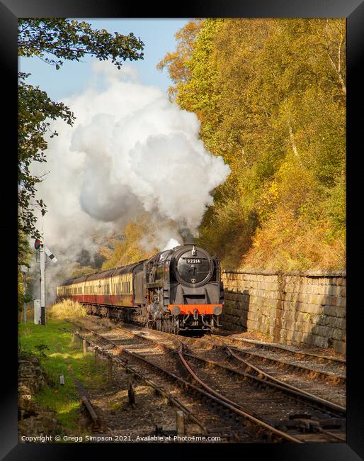 Class 9F "Cock O' The North" approaching Goathland Framed Print by Gregg Simpson