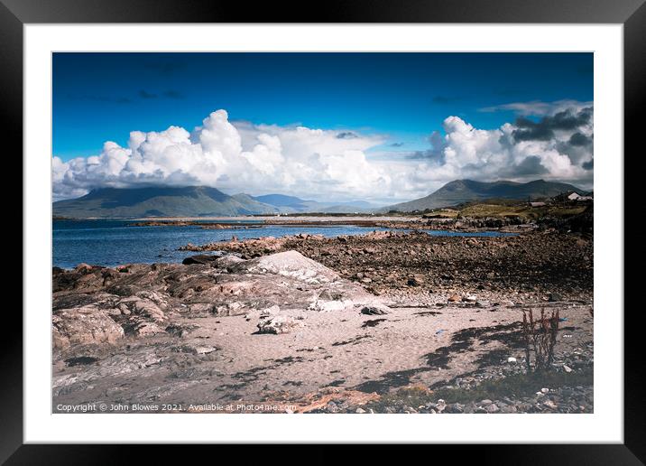 Connemara landscape with impending bad weather Framed Mounted Print by johnseanphotography 