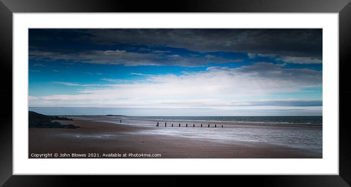 Brancaster Beach, Norfolk - amazing early light across the beach Framed Mounted Print by johnseanphotography 