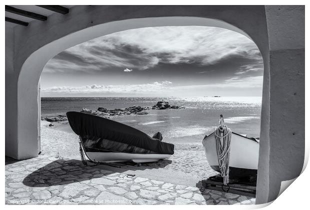 Window to the Sea - CR2103-4850-BW Print by Jordi Carrio