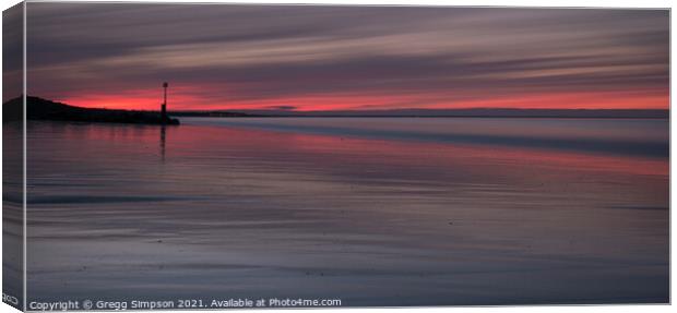 Mid summer twilight on the beach Canvas Print by Gregg Simpson
