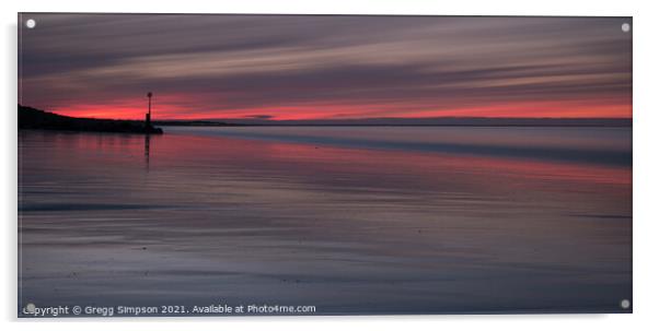 Mid summer twilight on the beach Acrylic by Gregg Simpson