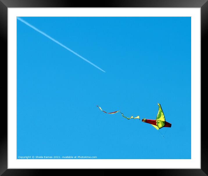 Let's Go Fly a Kite Framed Mounted Print by Sheila Eames