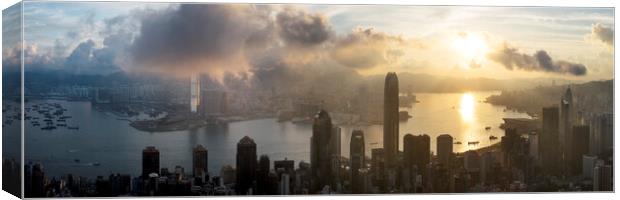 Hong Kong at sunrise Canvas Print by Sonny Ryse