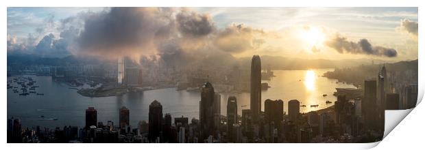 Hong Kong at sunrise Print by Sonny Ryse