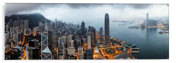Hong Kong moody panorama Acrylic by Sonny Ryse