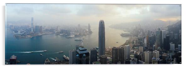 Hong Kong misty skyline Acrylic by Sonny Ryse