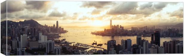 Hong Kong Skyline from North Point Canvas Print by Sonny Ryse
