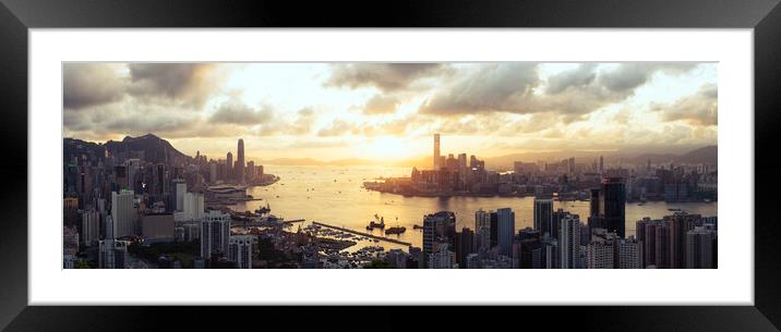 Hong Kong Skyline from North Point Framed Mounted Print by Sonny Ryse