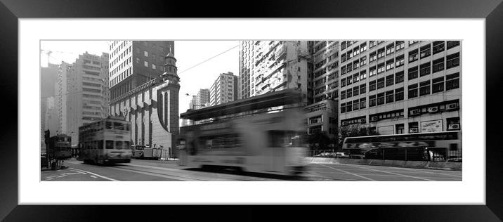 Hong Kong island Trams Framed Mounted Print by Sonny Ryse