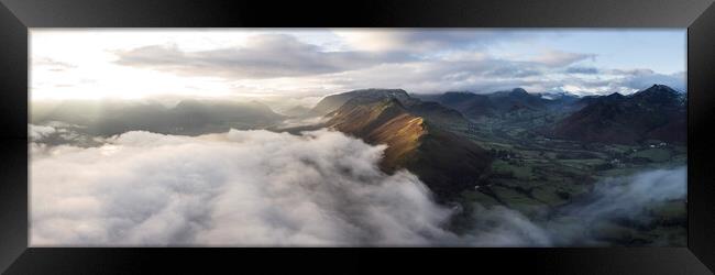 Cat Bells on a misty winter morning Lake District Framed Print by Sonny Ryse