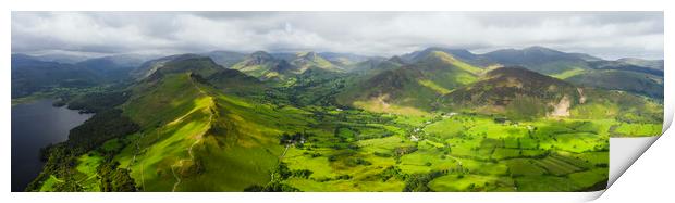 Catbells and the Newlands Valley the lake dsitrict Print by Sonny Ryse