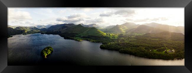 Derwentwater and Catbells Aerial in the Lake District Framed Print by Sonny Ryse