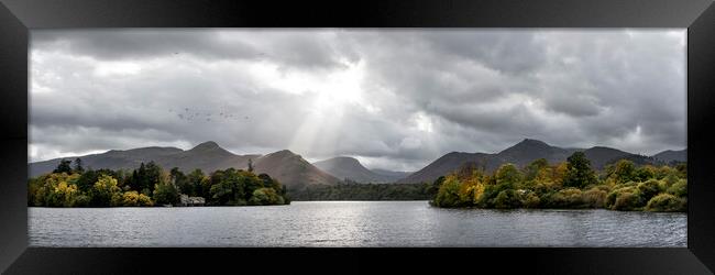 Derwentwater in Autumn in the lake District Framed Print by Sonny Ryse