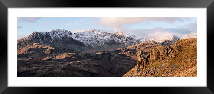 Eskdale needle and Scafell Pike Lake District Framed Mounted Print by Sonny Ryse