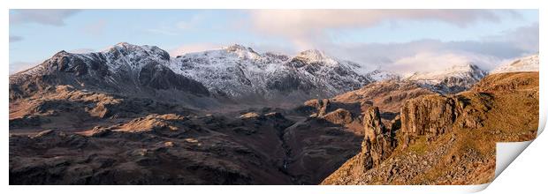 Eskdale needle and Scafell Pike Lake District Print by Sonny Ryse