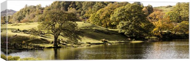 Loughrigg Tarn in Autumn Lake District Canvas Print by Sonny Ryse