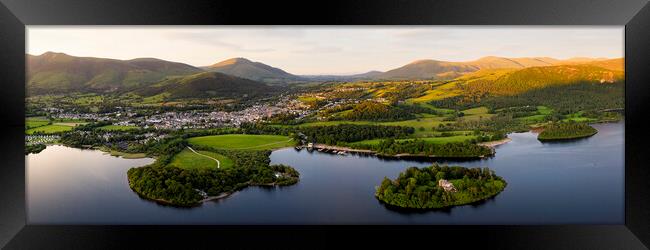 Derwentwater and Keswick Aerial the Lake District Framed Print by Sonny Ryse